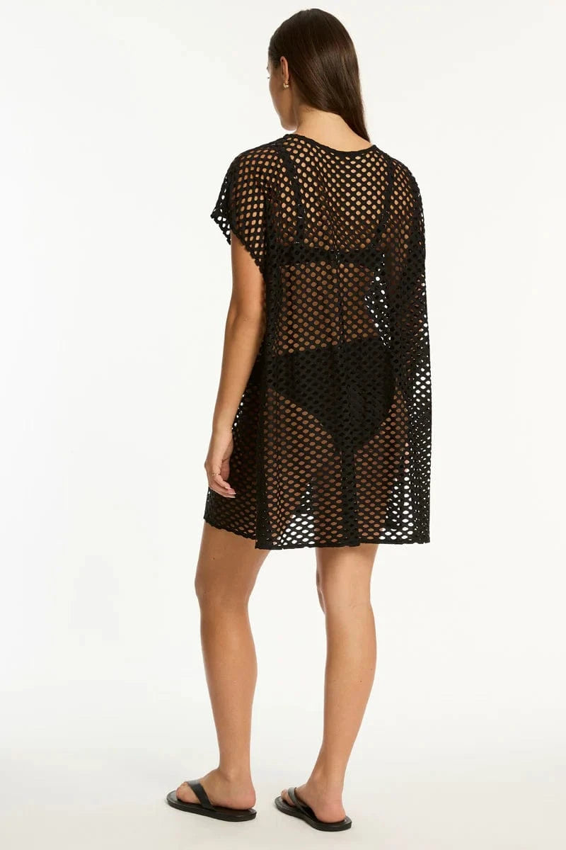 Sea Level Sea Level Castaway Kaftan - Black SL9023CY Sea Level Castaway Kaftan - Black Splash Swimwear O/S