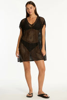 Sea Level Sea Level Castaway Kaftan - Black SL9023CY Sea Level Castaway Kaftan - Black Splash Swimwear O/S