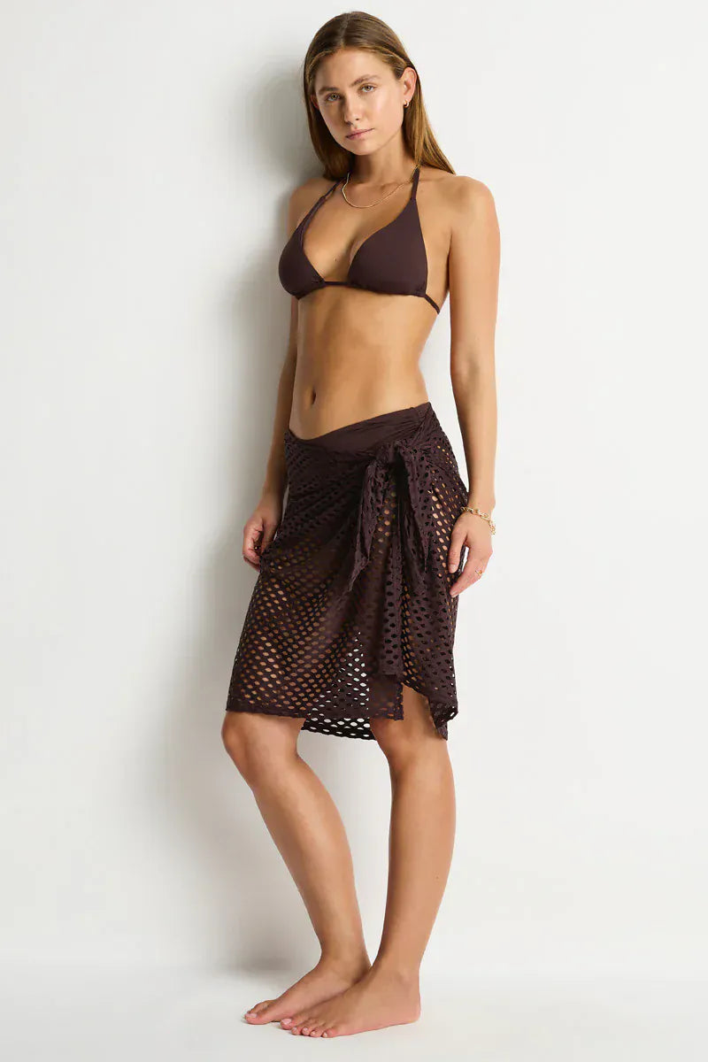 Sea Level Sea Level Castaway Mid Length Mesh Wrap Sea Level Castaway Mid Length Mesh Wrap Splash Swimwear