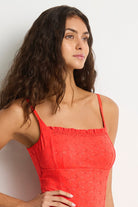 Sea Level Sea Level Celestia Frill Square Neck One Piece - Spice Sea Level Celestia Frill Square Neck One Piece - Spice Splash Swimwear One Piece Swimwear