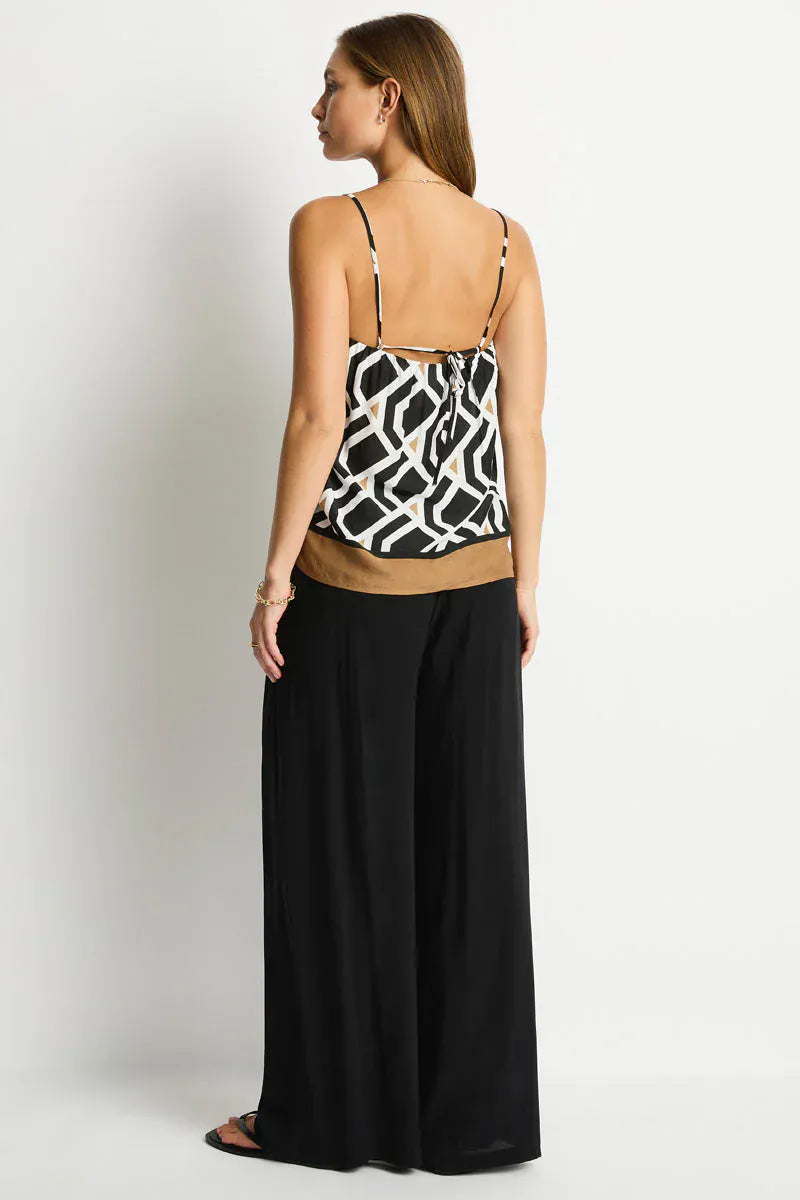 Sea Level Sea Level Costa Bandeau Top - Black Print Sea Level Costa Bandeau Top - Black Print Splash Swimwear Tops