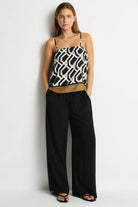 Sea Level Sea Level Costa Bandeau Top - Black Print Sea Level Costa Bandeau Top - Black Print Splash Swimwear Tops