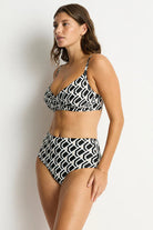 Sea Level Sea Level Costa Cross Front Bra Top - Black Sea Level Costa Cross Front Bra Top - Black Splash Swimwear Bikini Tops