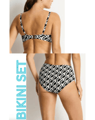 Sea Level Sea Level Costa Cross Front Bra Top &  High Waist Pant - Black Sea Level Costa Cross Front Bra Top &  High Waist Pant - Black Splash Swimwear Bikini Set AU12/US8