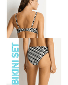 Sea Level Sea Level Costa Cross Front Bra Top & Sporty Mid Pant - Black Sea Level Costa Cross Front Bra Top & Sporty Mid Pant - Black Splash Swimwear Bikini Set AU10/US6