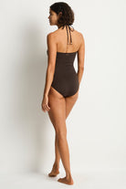Sea Level Sea Level De Luxe U Bar Bandeau One Piece - Espresso Sea Level De Luxe U Bar Bandeau One Piece - Espresso Splash Swimwear One Piece