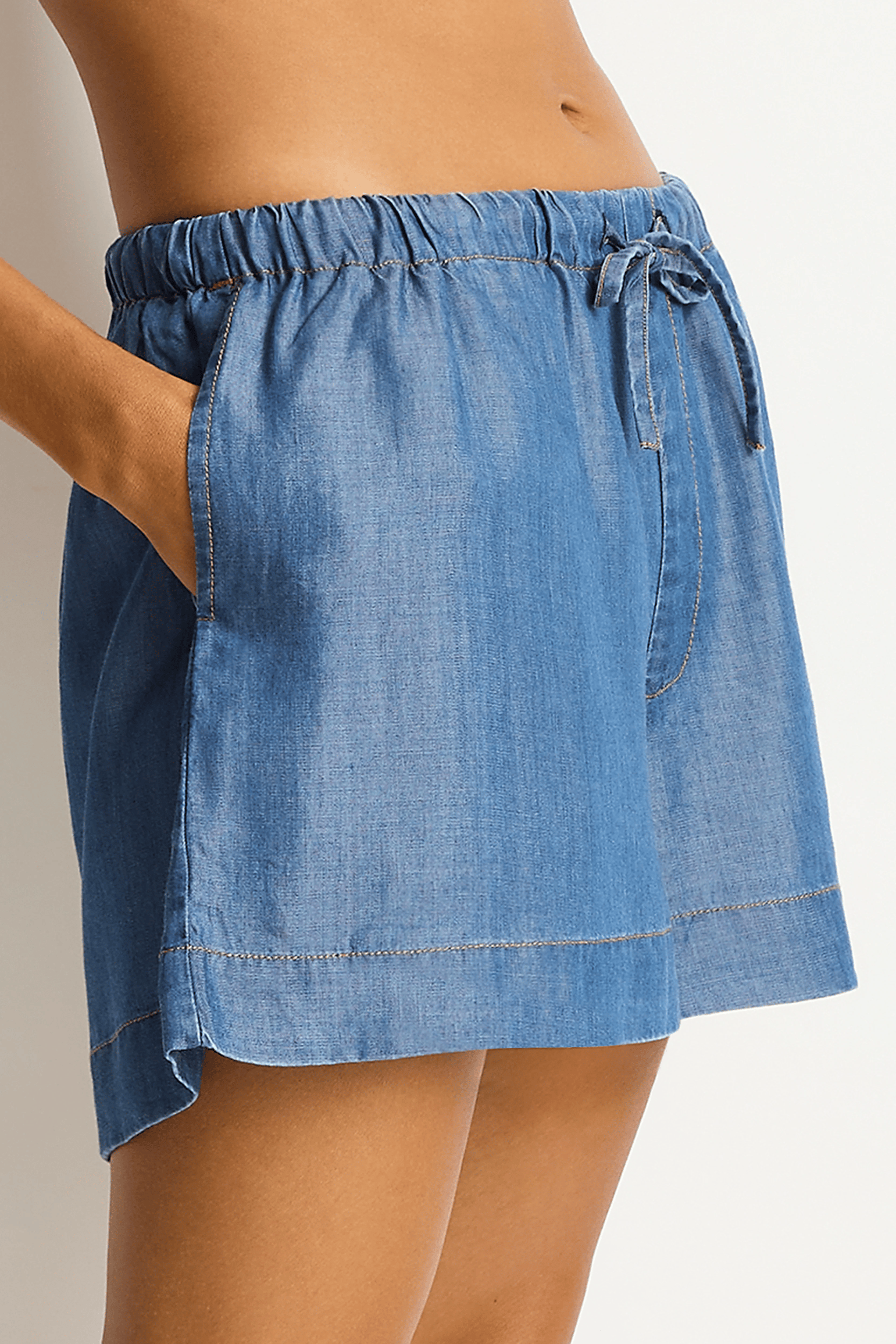 Sea Level Sea Level Denim Surf Boxer Short - Denim Sea Level Denim Surf Boxer Short - Denim Splash Swimwear