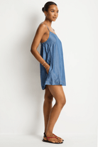 Sea Level Sea Level Denim Surf Shift Short Dress - Denim Sea Level Denim Surf Shift Short Dress - Denim Splash Swimwear