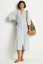 Sea Level Sea Level Dottie Boho Long Shirt Dress - Denim Blue Sea Level Dottie Boho Long Shirt Dress - Denim Blue Splash Swimwear Dress