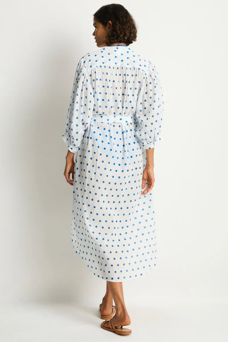 Sea Level Sea Level Dottie Boho Long Shirt Dress - Denim Blue Sea Level Dottie Boho Long Shirt Dress - Denim Blue Splash Swimwear Dress