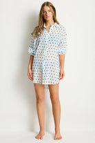 Sea Level Sea Level Dottie Cruise Shirt - Denim Blue Sea Level Dottie Cruise Shirt - Coconut Splash Swimwear Tops