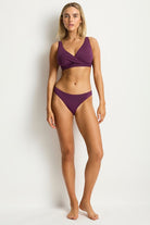 Sea Level Sea Level Eco Essentials Claret Essentials Edit Cross Front Multifit Bra Sea Level Eco Essentials Claret Essentials Edit Cross Front Multifit Bra Splash Swimwear Bikini Tops