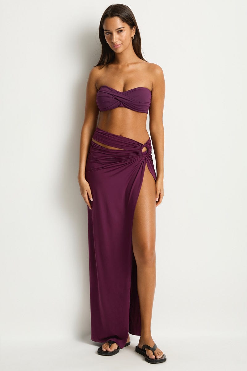Sea Level Sea Level Eco Essentials Claret Essentials Edit Multi Wear Skirt Sea Level Eco Essentials Claret Essentials Edit Multi Wear Skirt Splash Swimwear Skirt
