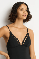 Sea Level Sea Level Elysian Longline One Piece - Black Sea Level Elysian Longline One Piece - Black Splash Swimwear