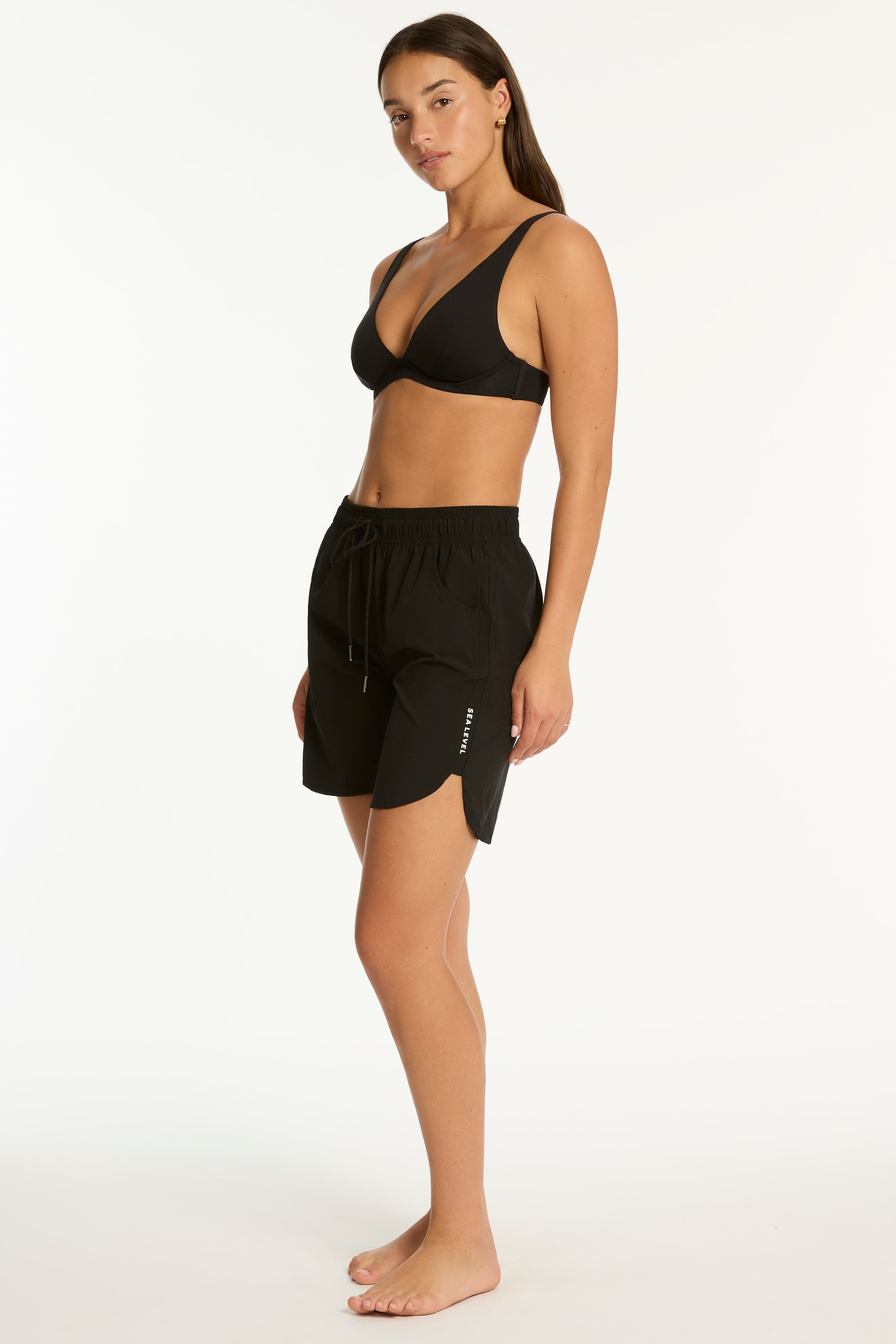 Sea Level Sea Level Essentials 7 Inch Boardshort - Black Sea Level Essentials 7 Inch Boardshort - Black Splash Swimwear Boardshorts