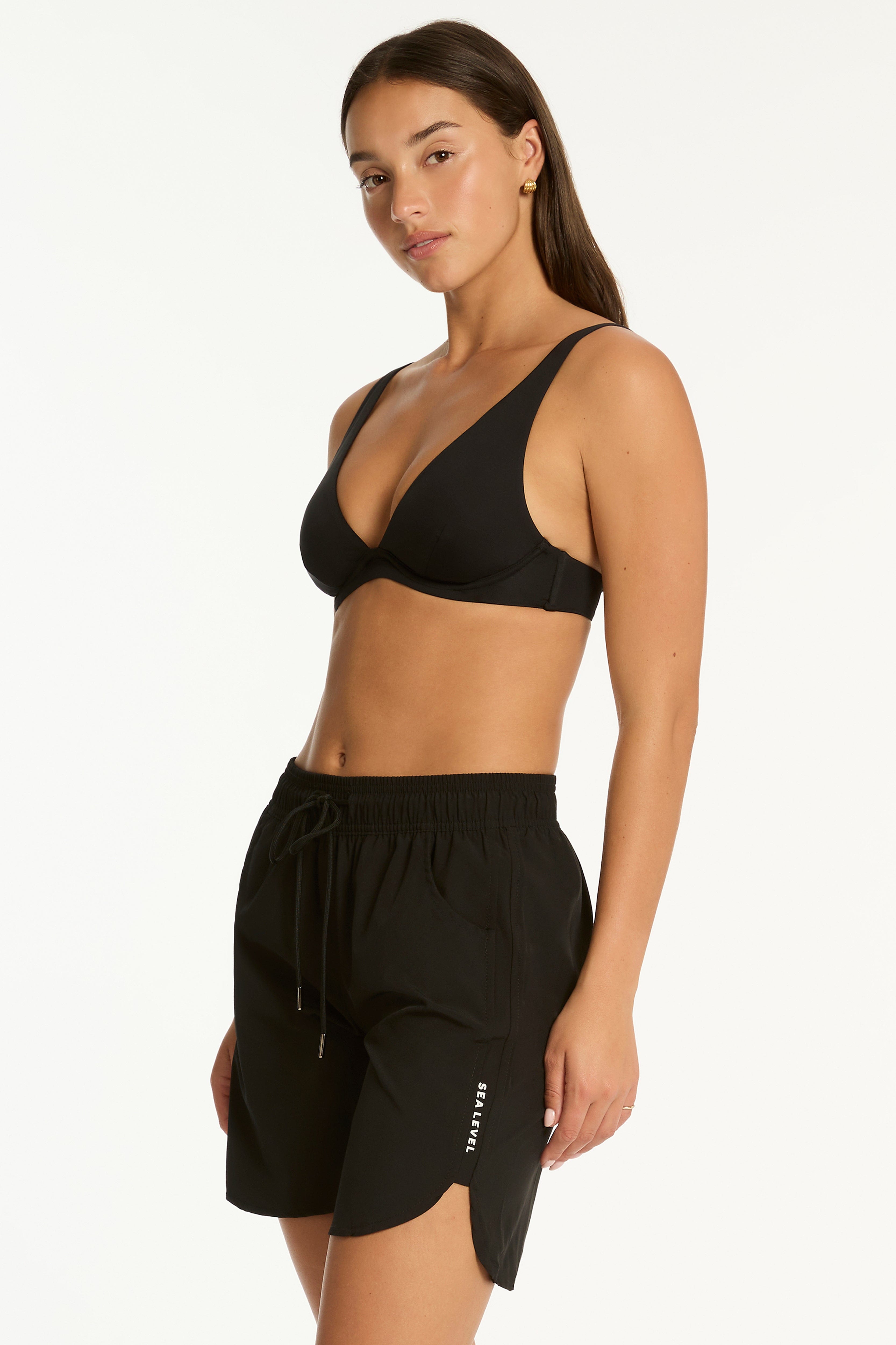Sea Level Sea Level Essentials 7 Inch Boardshort - Black Sea Level Essentials 7 Inch Boardshort - Black Splash Swimwear Boardshorts