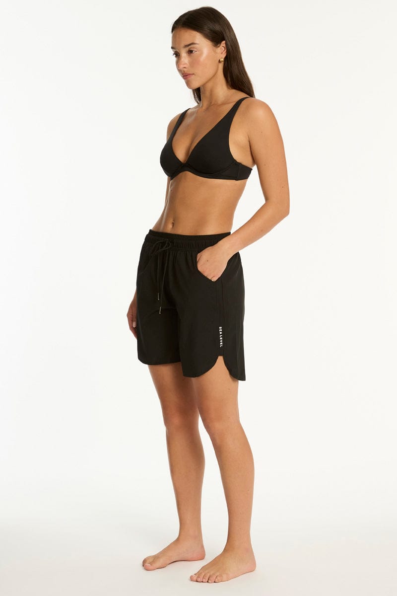 Sea Level Sea Level Essentials 7 Inch Boardshort - Black Sea Level Essentials 7 Inch Boardshort - Black Splash Swimwear Boardshorts