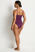 Sea Level Sea Level Essentials Cross Front Multi Fit Singlet Top - Claret Sea Level Essentials Cross Front Multi Fit Singlet Top - Claret Splash Swimwear Bikini Tops