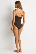 Sea Level Sea Level Essentials Edit Cross Front Multifit One Piece - Espresso Sea Level Essentials Edit Cross Front Multifit One Piece - Espresso Splash Swimwear One Piece