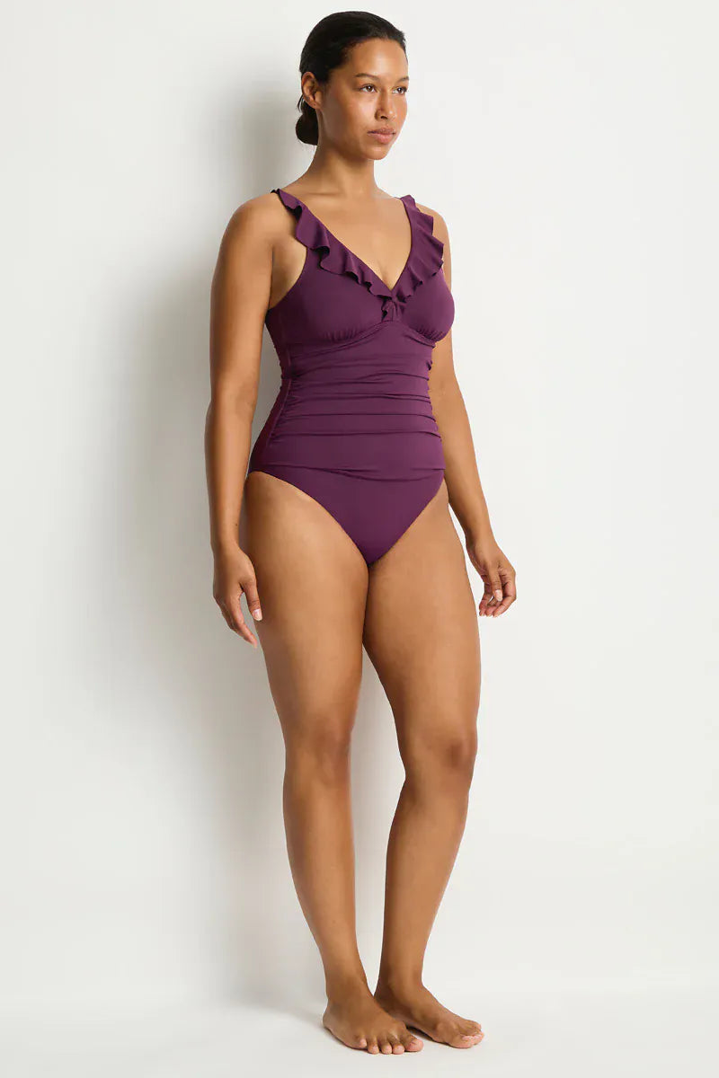 Sea Level Sea Level Essentials Edit D/DD Cup Frill One Piece - Claret Sea Level Essentials Edit D/DD Cup Frill One Piece - Claret Splash Swimwear One Piece