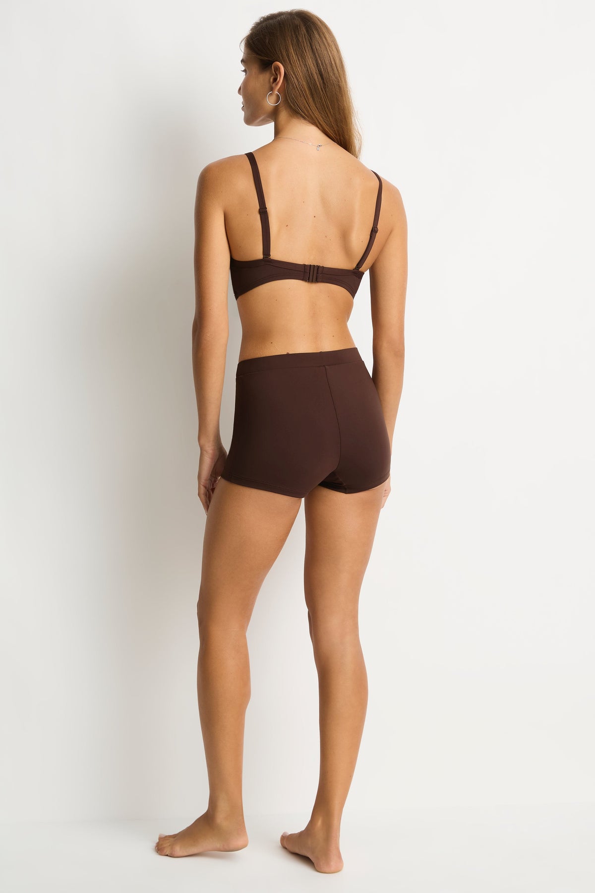 Sea Level Sea Level Essentials Katie Boyleg Pant - Cocoa Sea Level Essentials Katie Boyleg Pant - Cocoa Splash Swimwear Bikini Bottoms
