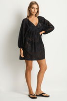 Sea Level Sea Level Ibiza Boho Short Dress - Black Sea Level Ibiza Boho Short Dress - Black Splash Swimwear