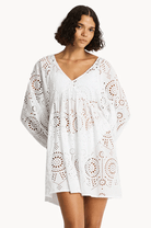 Sea Level Sea Level Ibiza Boho Short Dress - White Sea Level Ibiza Boho Short Dress - White Splash Swimwear