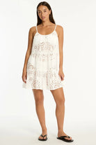 Sea Level Sea Level Ibiza Tie Back Short Sundress - White Sea Level Ibiza Tie Back Short Sundress - White Splash Swimwear Dresses