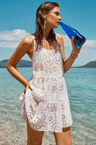 Sea Level Sea Level Ibiza Tie Back Short Sundress - White Sea Level Ibiza Tie Back Short Sundress - White Splash Swimwear Dresses