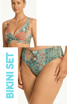 Sea Level Sea Level Java Cross Front Multifit Bra Top & Mid Drawstring Pant Bikini Set - Coral Sea Level Java Cross Front Multifit Bra Top & Mid Drawstring Pant Bikini Set - Coral Splash Swimwear Bikini Set AU16/US12 1000028328