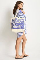 Sea Level Sea Level Jungle Beach Tote Bag - Amalfi Blue SL8174AC Sea Level Jungle Beach Tote Bag - Amalfi Blue Splash Swimwear OS