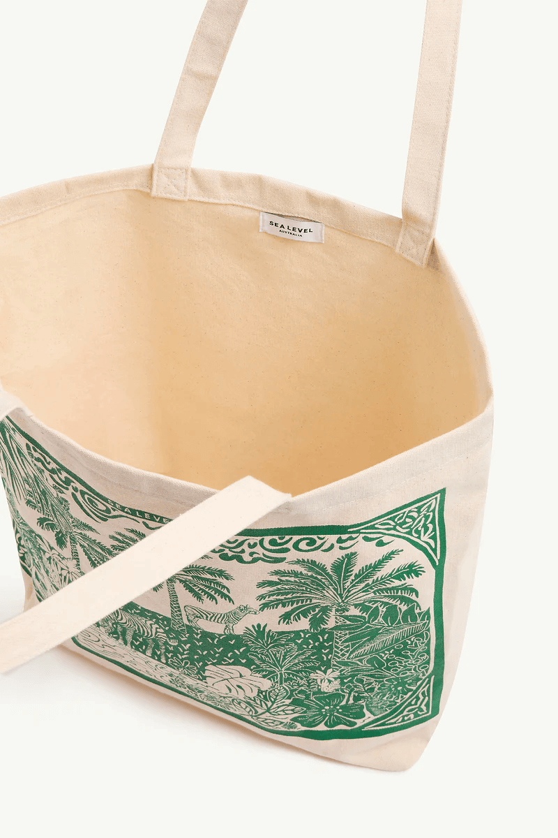 Sea Level Sea Level Jungle Beach Tote Bag - Kelly Green SL8174AC Sea Level Jungle Beach Tote Bag - Kelly Green Splash Swimwear OS