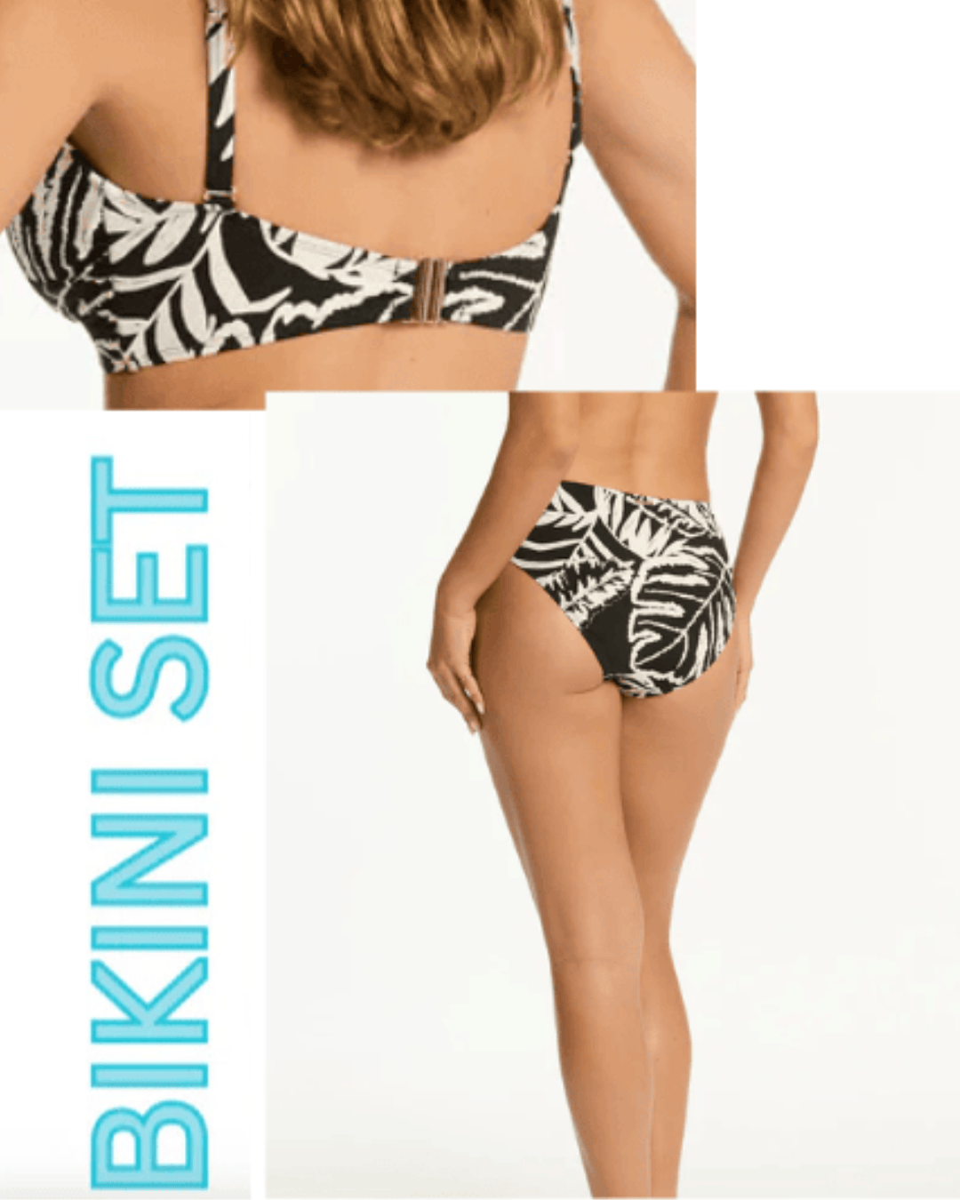 Sea Level Sea Level Jungle Book G Cup Cross Front Bra Top & Mid Bikini Pant Set - Black Sea Level Jungle Book G Cup Cross Front Bra Top & Mid Bikini Splash Swimwear Bikini Set