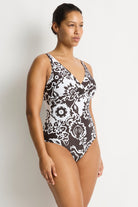 Sea Level Sea Level Kastello Cross Front Multifit One Piece - Espresso Sea Level Kastello Cross Front Multifit One Piece - Espresso Splash Swimwear One Piece Swimwear