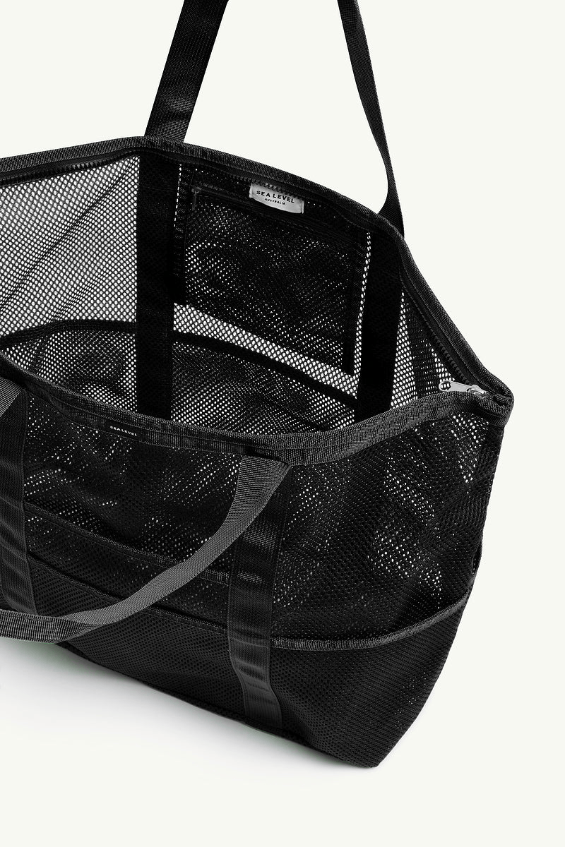 Sea Level Sea Level Mesh Tote Bag - Black SL8173AC Sea Level Mesh Tote Bag - Black Splash Swimwear OS