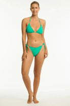 Sea Level Sea Level Messina Halter Slide Tri & Tie Side Pant Bikini Set - Evergreen Sea Level Messina Halter Slide Tri & Tie Side Pant Bikini Set - Evergreen Splash Swimwear AU10/US6
