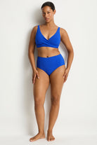 Sea Level Sea Level Messina Panelled High Waist Pant - Cobalt Sea Level Messina Panelled High Waist Pant - Cobalt Splash Swimwear Bikini Bottoms