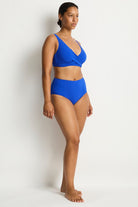Sea Level Sea Level Messina Panelled High Waist Pant - Cobalt Sea Level Messina Panelled High Waist Pant - Cobalt Splash Swimwear Bikini Bottoms