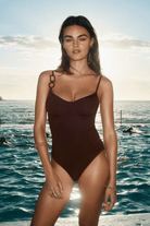 Sea Level Sea Level Mythos Balconette Bra One Piece - Cocoa Sea Level Mythos Balconette Bra One Piece - Cocoa Splash Swimwear