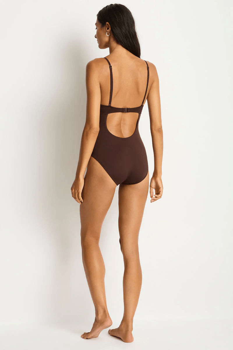 Sea Level Sea Level Mythos Balconette Bra One Piece - Cocoa Sea Level Mythos Balconette Bra One Piece - Cocoa Splash Swimwear
