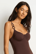 Sea Level Sea Level Mythos Balconette Bra One Piece - Cocoa Sea Level Mythos Balconette Bra One Piece - Cocoa Splash Swimwear