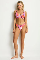 Sea Level Sea Level Neon Wave Sporty Mid Pant SL4036NE Sea Level Neon Wave Sporty Mid Pant Splash Swimwear Bikini Bottoms Berry / AU8/US4 9347760776495