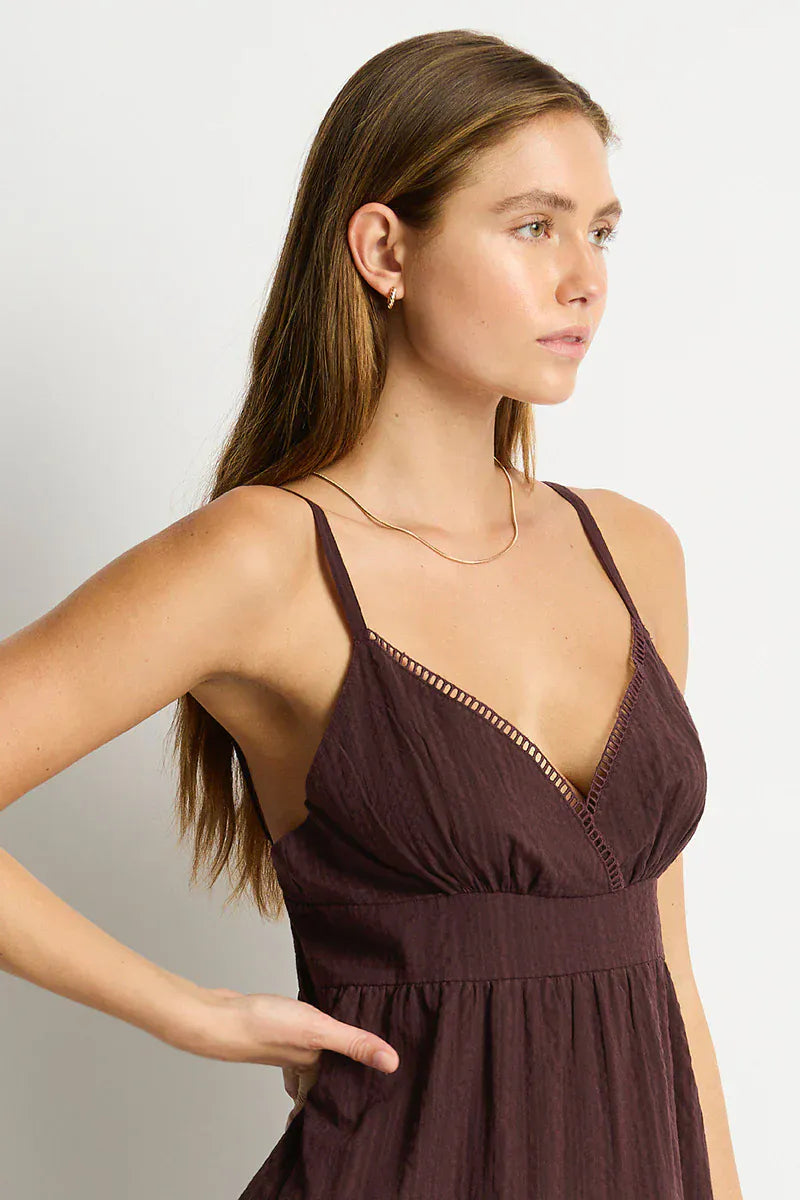 Sea Level Sea Level Ripples Cami Beach Dress - Cocoa Sea Level Ripples Cami Beach Dress - Cocoa Splash Swimwear