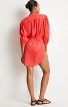 Sea Level Sea Level Salt Boho Shirt - Red Sea Level Salt Boho Shirt - Red Splash Swimwear Shirts