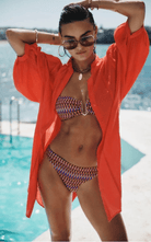 Sea Level Sea Level Salt Boho Shirt - Red Sea Level Salt Boho Shirt - Red Splash Swimwear Shirts