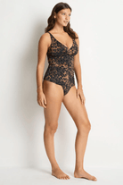 Sea Level Sea Level Savanna Cross Front Multifit Singlet Top - Chocolate Sea Level Savanna Cross Front Multifit Singlet Top - Chocolate Splash Swimwear