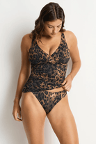 Sea Level Sea Level Savanna Cross Front Multifit Singlet Top - Chocolate Sea Level Savanna Cross Front Multifit Singlet Top - Chocolate Splash Swimwear