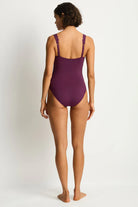 Sea Level Sea Level Scalloped Longline Tri One Piece - Claret Sea Level Scalloped Longline Tri One Piece - Claret Splash Swimwear One Piece