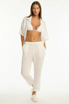 Sea Level Sea Level Shore Linen Beachcomber Pant - White Sea Level Shore Linen Beachcomber Pant - White Splash Swimwear Pants