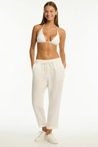 Sea Level Sea Level Shore Linen Beachcomber Pant - White Sea Level Shore Linen Beachcomber Pant - White Splash Swimwear Pants